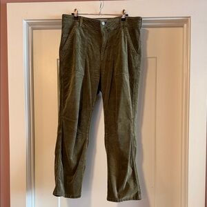 Anthro Pilcro Olive Green Corduroy Pants